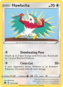 Hawlucha card from Brilliant Stars, number 127/172