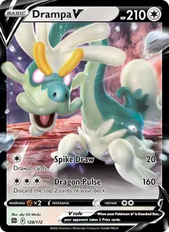 Drampa V card from Brilliant Stars, number 128/172