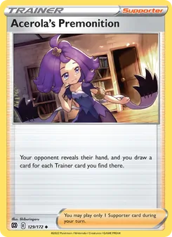 Acerola's Premonition card from Brilliant Stars, number 129/172