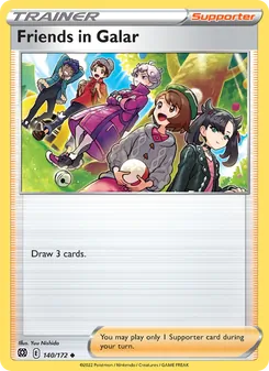 Friends in Galar card from Brilliant Stars, number 140/172