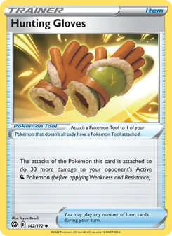 Hunting Gloves card from Brilliant Stars, number 142/172