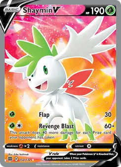 Shaymin V card from Brilliant Stars, number 152/172