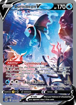 Lumineon V card from Brilliant Stars, number 156/172