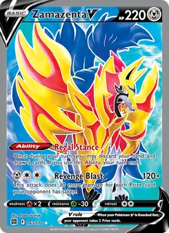 Zamazenta V card from Brilliant Stars, number 163/172