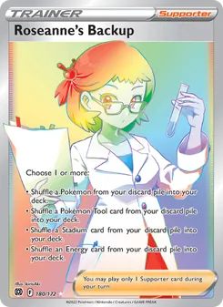 Roseanne's Backup card from Brilliant Stars, number 180/172