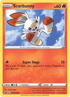 Scorbunny card from SWSH Black Star Promos, number SWSH002/307