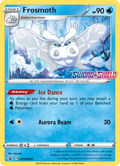 Frosmoth card from SWSH Black Star Promos, number SWSH007/307