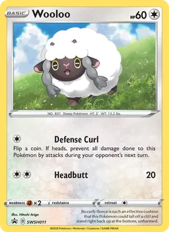 Wooloo card from SWSH Black Star Promos, number SWSH011/307