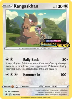Kangaskhan card from SWSH Black Star Promos, number SWSH038/307