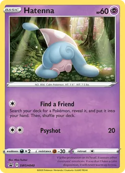 Hatenna card from SWSH Black Star Promos, number SWSH040/307