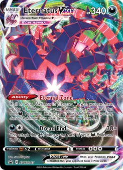 Eternatus VMAX card from SWSH Black Star Promos, number SWSH045/307