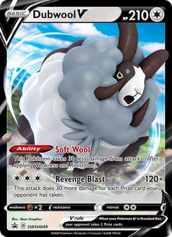 Dubwool V card from SWSH Black Star Promos, number SWSH049/307
