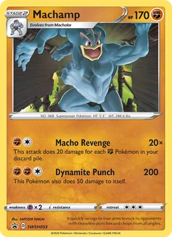 Machamp card from SWSH Black Star Promos, number SWSH053/307