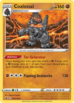 Coalossal card from SWSH Black Star Promos, number SWSH054/307