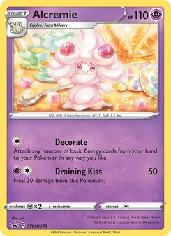 Alcremie card from SWSH Black Star Promos, number SWSH058/307