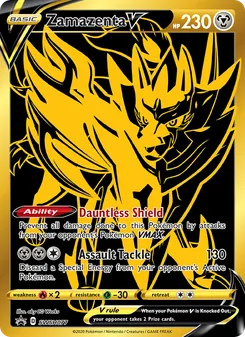 Zamazenta V card from SWSH Black Star Promos, number SWSH077/307
