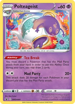 Polteageist card from SWSH Black Star Promos, number SWSH081/307