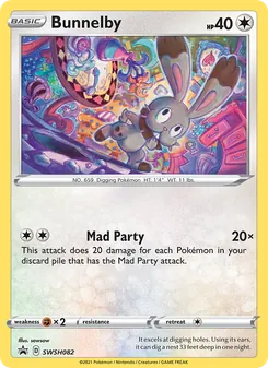 Bunnelby card from SWSH Black Star Promos, number SWSH082/307