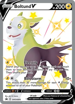 Boltund V card from SWSH Black Star Promos, number SWSH085/307