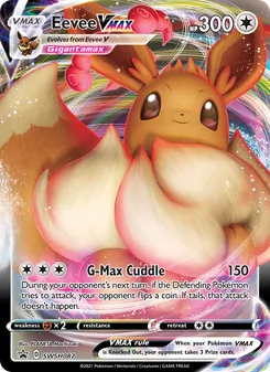 Eevee VMAX card from SWSH Black Star Promos, number SWSH087/307