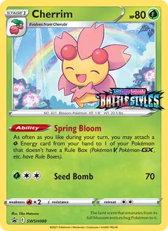 Cherrim card from SWSH Black Star Promos, number SWSH088/307
