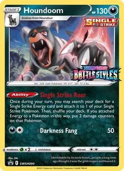 Houndoom card from SWSH Black Star Promos, number SWSH090/307