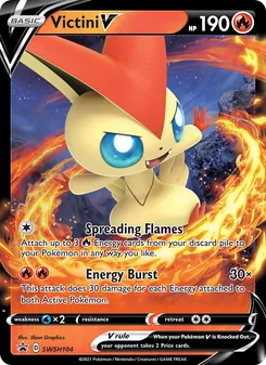 Victini V card from SWSH Black Star Promos, number SWSH104/307