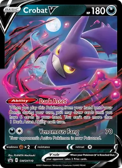 Crobat V card from SWSH Black Star Promos, number SWSH110/307