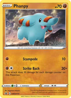 Phanpy card from SWSH Black Star Promos, number SWSH117/307