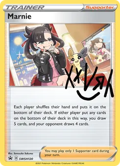 Marnie card from SWSH Black Star Promos, number SWSH120/307