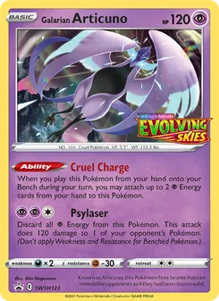 Galarian Articuno card from SWSH Black Star Promos, number SWSH123/307