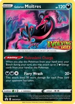 Galarian Moltres card from SWSH Black Star Promos, number SWSH125/307