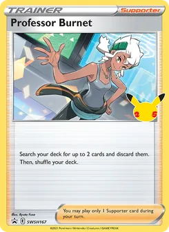 Professor Burnet card from SWSH Black Star Promos, number SWSH167/307