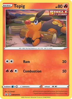 Tepig card from SWSH Black Star Promos, number SWSH172/307