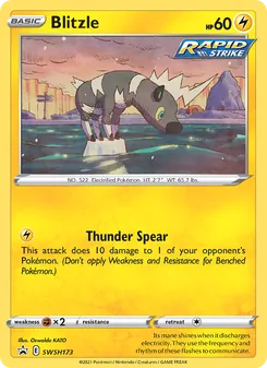 Blitzle card from SWSH Black Star Promos, number SWSH173/307