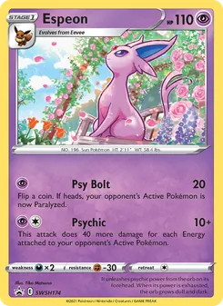Espeon card from SWSH Black Star Promos, number SWSH174/307