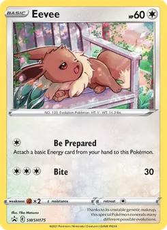 Eevee card from SWSH Black Star Promos, number SWSH175/307