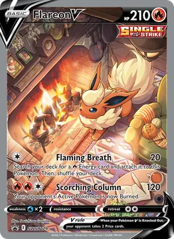 Flareon V card from SWSH Black Star Promos, number SWSH179/307
