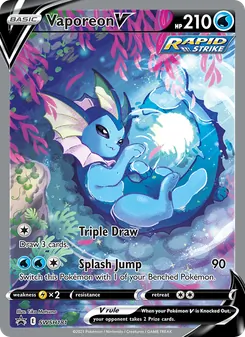 Vaporeon V card from SWSH Black Star Promos, number SWSH181/307