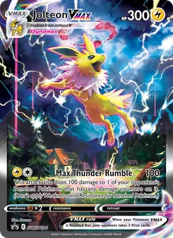 Jolteon VMAX card from SWSH Black Star Promos, number SWSH184/307