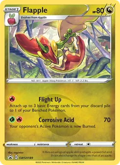 Flapple card from SWSH Black Star Promos, number SWSH189/307