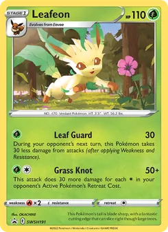 Leafeon card from SWSH Black Star Promos, number SWSH191/307
