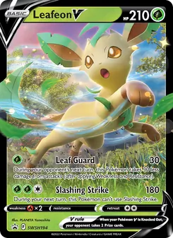 Leafeon V card from SWSH Black Star Promos, number SWSH194/307