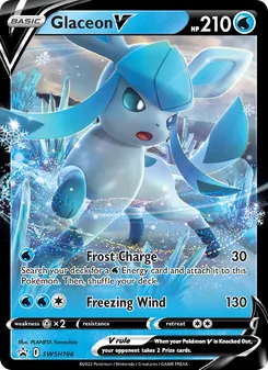 Glaceon V card from SWSH Black Star Promos, number SWSH196/307