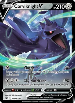 Corviknight V card from SWSH Black Star Promos, number SWSH200/307