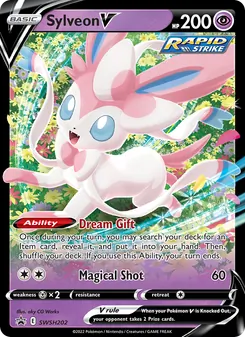 Sylveon V card from SWSH Black Star Promos, number SWSH202/307