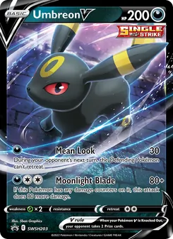 Umbreon V card from SWSH Black Star Promos, number SWSH203/307