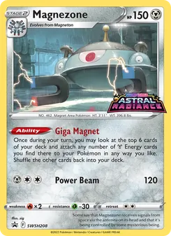 Magnezone card from SWSH Black Star Promos, number SWSH208/307