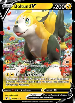 Boltund V card from SWSH Black Star Promos, number SWSH219/307