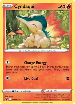 Cyndaquil card from SWSH Black Star Promos, number SWSH221/307
